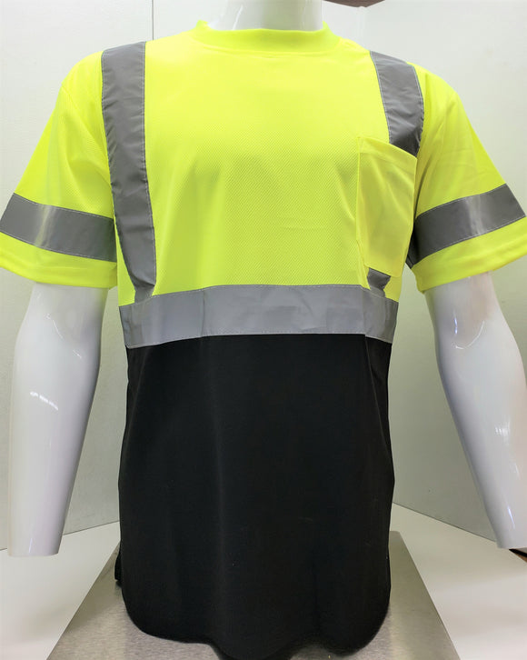 FX Two Tone Yellow/Black Safety Short Sleeve Shirt