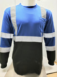 FX Two Tone Blue Safety Long Sleeve Shirt