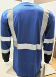 FX Two Tone Blue Safety Long Sleeve Shirt