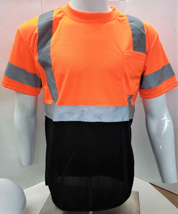 FX Two Tone Orange/Black Safety Short Sleeve Shirt