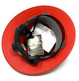 HDPE  Red/silver Hydro Dipped Full Brim Hard Hat with Fas-trac Suspension