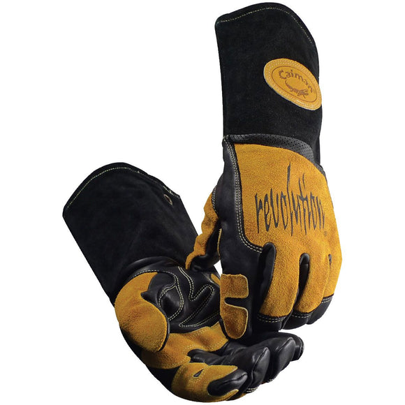 Premium Top Grain Leather FR Fleece Lined MIG/Stick Welding Gloves