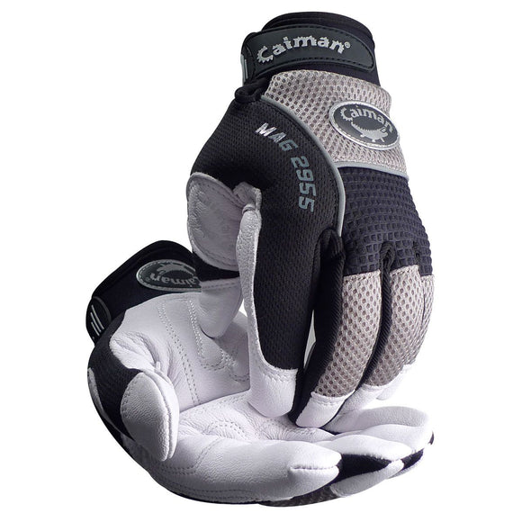 Goat Grain Padded Palm Knuckle Protection Mechanics Gloves
