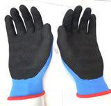 12-Pair TuGlow 306 Blue Poly/Cotton, Latex Coated Safety Gloves