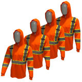 4 PACK Polyester Birds-Eye Mesh Reflective Long Sleeve Shirt (MODEL ST908)