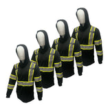 4 PACK Polyester Birds-Eye Mesh Reflective Long Sleeve Shirt (MODEL ST908)