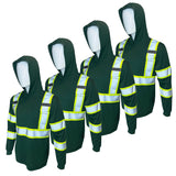 4 PACK Polyester Birds-Eye Mesh Reflective Long Sleeve Shirt (MODEL ST908)