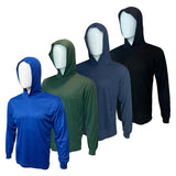 TUGLOW 4 PACK Polyester Birds-Eye Mesh Long Sleeve Shirt (MODEL ST909)