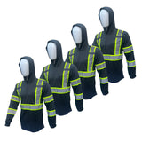 4 PACK Polyester Birds-Eye Mesh Reflective Long Sleeve Shirt (MODEL ST908)