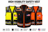 Custom Flag on Class 2 Two Tone High Visibility Reflective Safety Vest  - AVAILABLE IN VARIOUS COLORS (MODEL SV815)