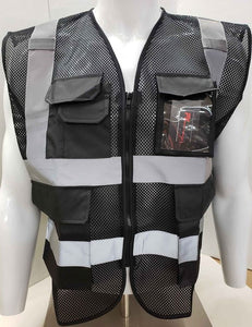 FX Cool air Mesh Black Safety Vest with 5 Pockets