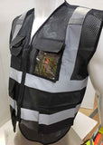 FX Cool air Mesh Black Safety Vest with 5 Pockets