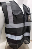 FX Cool air Mesh Black Safety Vest with 5 Pockets