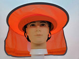 ORANGE HI Visibility Reflective Hard Hat Neck Shade with Visor for Full Brim Hard Hats