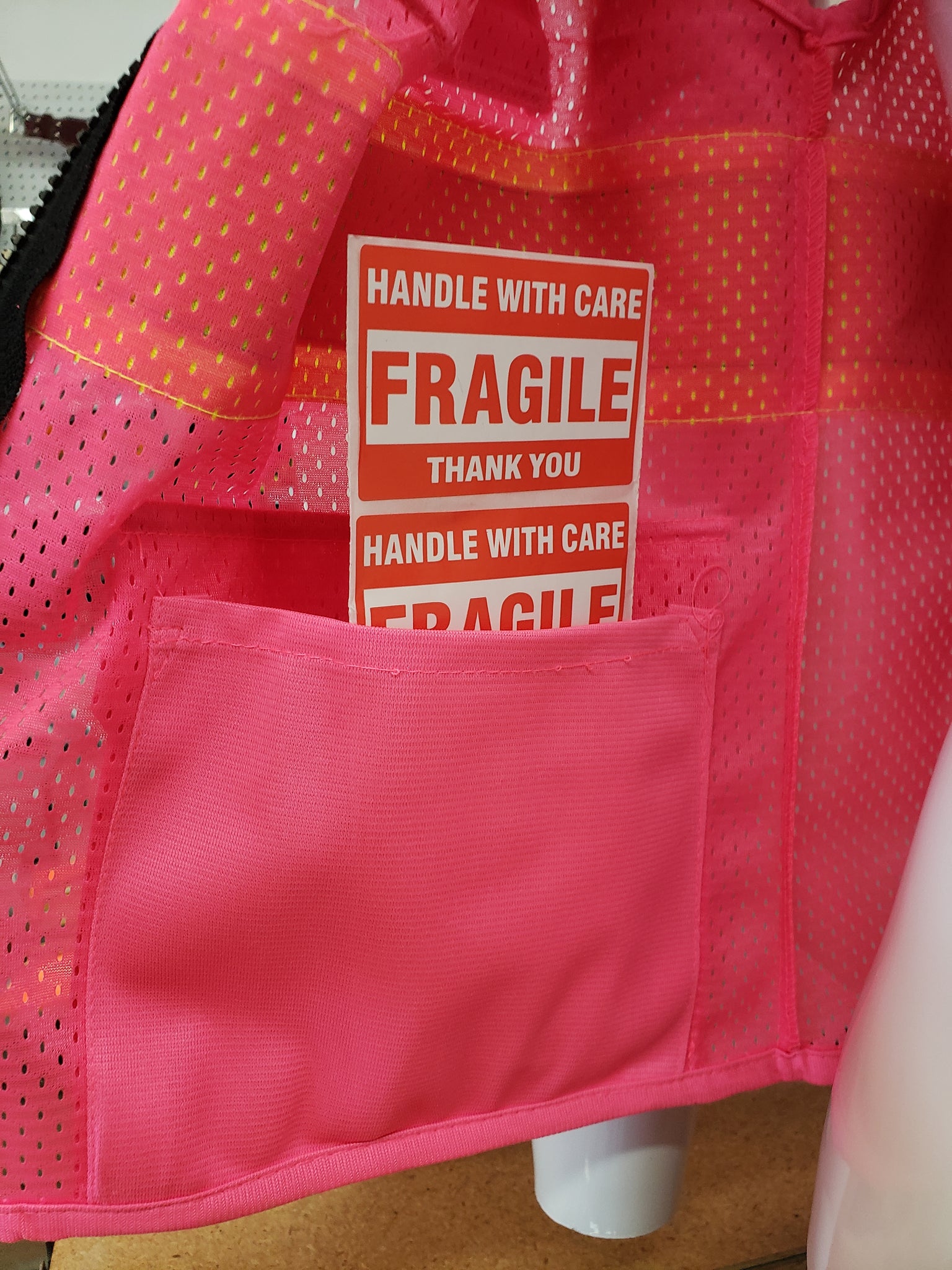 Soft Mesh Light Pink Vests  Texas America Safety Company