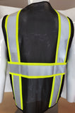 Two Tone Black Safety Vest with 6 Pockets