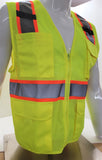 FX Class 2 Two Tone Yellow Safety Vest with 6 Pockets