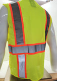 FX Class 2 Two Tone Yellow Safety Vest with 6 Pockets