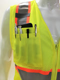 FX Class 2 Two Tone Yellow Safety Vest with 6 Pockets