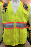 FX Class 2 Two Tone Yellow Safety Vest with 6 Pockets