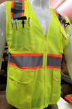 FX Class 2 Two Tone Yellow Safety Vest with 6 Pockets