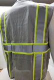 Two Tone Gray Safety Vest with 6 Pockets