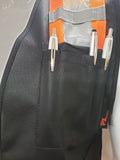 FX Two Tone Black Safety Vest with clear ID Pocket (Knitted Fabric Front & Back)