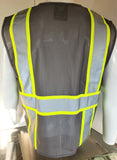 Two Tone GRAY Safety Vest with 6 Pockets