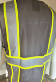 Two Tone GRAY Safety Vest with 6 Pockets