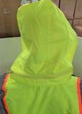 CLASS III Yellow Reflective Safety Waterproof Bomber Jacket with hood