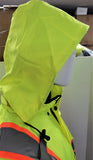 CLASS III Yellow Reflective Safety Waterproof Bomber Jacket with hood