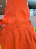 CLASS III Orange Reflective Safety Waterproof Bomber Jacket with hood