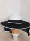 HI Visibility Reflective Black Hard Hat Neck Shade with Visor for Full Brim Hard Hats