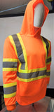 TFX Two Tone Orange Safety Long Sleeve Shirt with hoodie