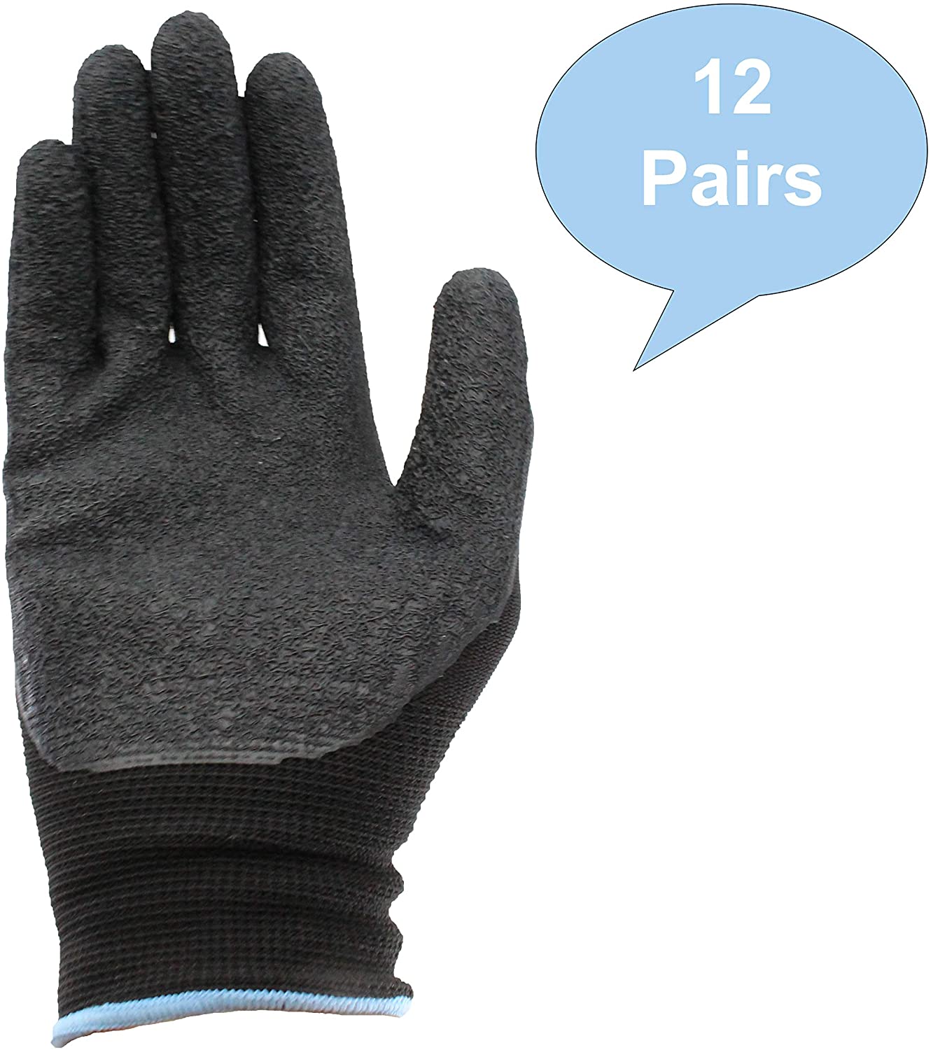 12-Pair Diesel Protection Pro-Tekk Latex Foam Grip Coated Work Gloves – RG Safety