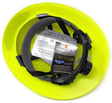 HDPE Lime Full Brim Hard Hat with Fas-trac Suspension