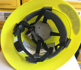 HDPE Lime Full Brim Hard Hat with Fas-trac Suspension