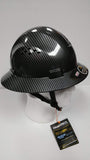 HDPE  Black/silver Hydro Dipped Full Brim Hard Hat with Fas-trac Suspension