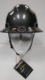 HDPE  Black/silver Hydro Dipped Full Brim Hard Hat with Fas-trac Suspension