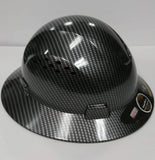 HDPE  Black/silver Hydro Dipped Full Brim Hard Hat with Fas-trac Suspension