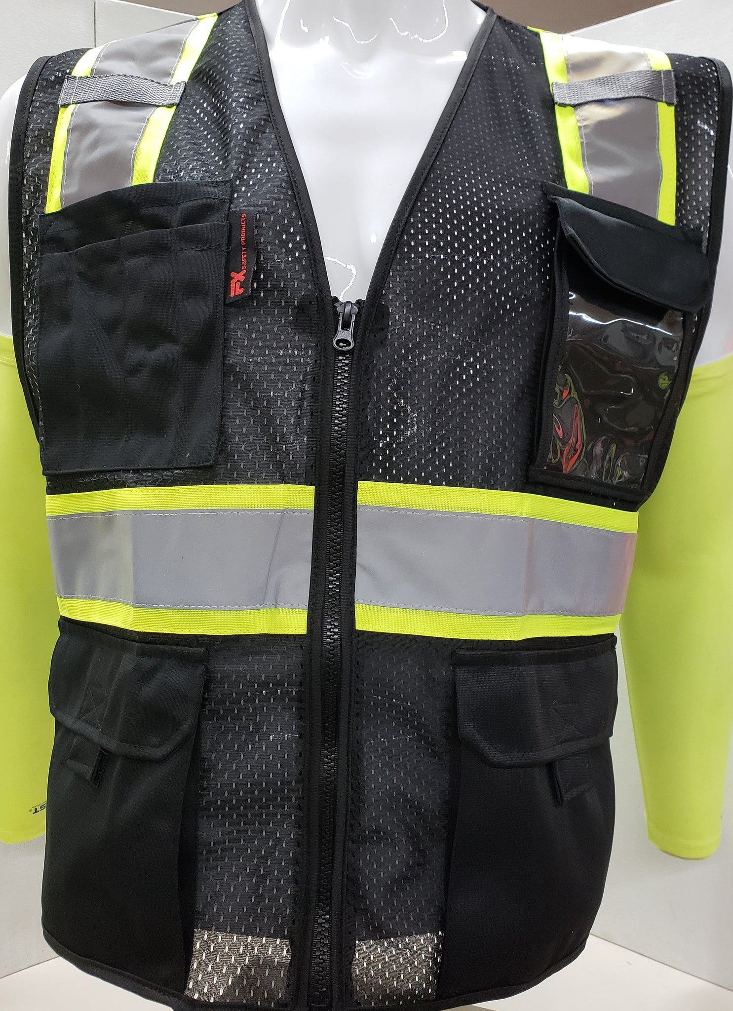 FX Two Tone Black Safety Vest with 6 Pockets – RG Safety