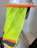 FX Yellow HI Visibility Reflective Hard Hat Neck Shade for Full Brim and half Brim Hard Hats