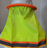 FX Yellow HI Visibility Reflective Hard Hat Neck Shade for Full Brim and half Brim Hard Hats