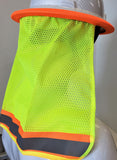 FX Yellow HI Visibility Reflective Hard Hat Neck Shade for Full Brim and half Brim Hard Hats