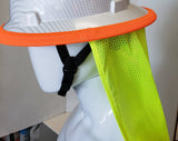 FX Yellow HI Visibility Reflective Hard Hat Neck Shade for Full Brim and half Brim Hard Hats