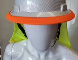 FX Yellow HI Visibility Reflective Hard Hat Neck Shade for Full Brim and half Brim Hard Hats