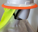 FX Yellow HI Visibility Reflective Hard Hat Neck Shade for Full Brim and half Brim Hard Hats