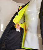 FX Three Tone Yellow/Black Safety Vest with 6 Pockets I Solid Knitted front & Mesh Back