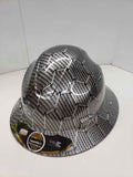 HDPE  Hexagon Pattern Hydro Dipped Full Brim Hard Hat with Fas-trac Suspension