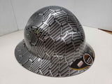 HDPE  Hexagon Pattern Hydro Dipped Full Brim Hard Hat with Fas-trac Suspension